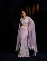 Leila Lilac Embroidered Mermaid Skirt Co-Od